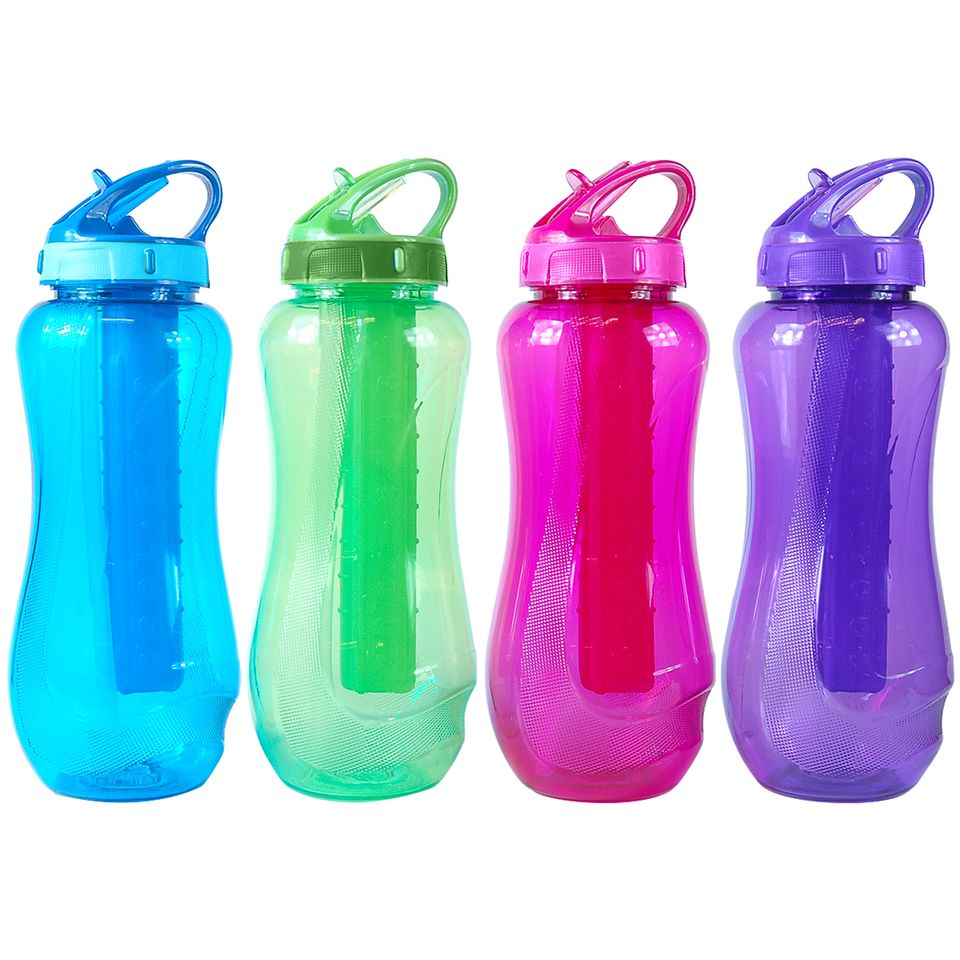 Cool Gear 3-Pack Tritan Plastic 32 oz Cylinder Water Bottle with Halo
